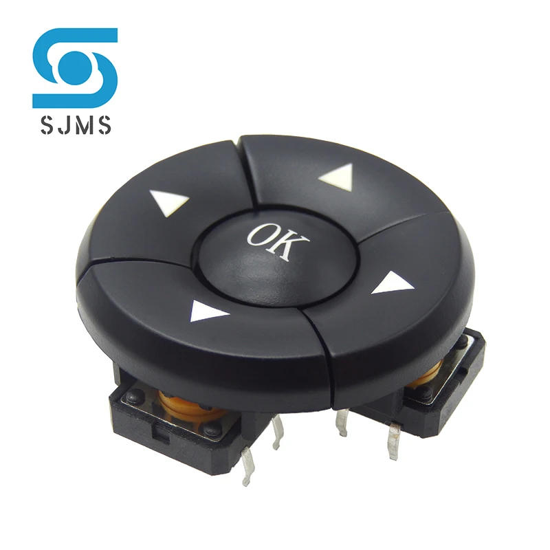 Description Picture 2 of item1 Set B3F-4055 A14 Cap 5 Way Direction Combination Switch With Arrow OK Button 12*12*7.3 mm Micro Tactile Tact Button Switches