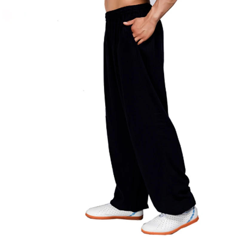 Description Picture 6 of itemTai Chi Bloomers Loose Cotton Linen Trousers Martial Arts Kung Fu Running Yoga Home Practice Pants Mens Yoga Pants