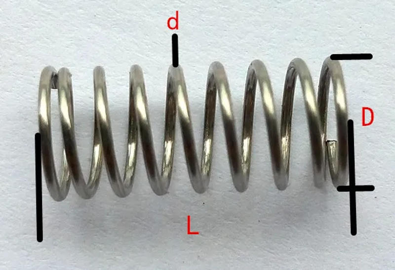 Description Picture 3 of item10-20pcs 304 stainless steel spring wire diameter 0.7mm 5-12 mm diameter 5-50 mm in length compression Small spring