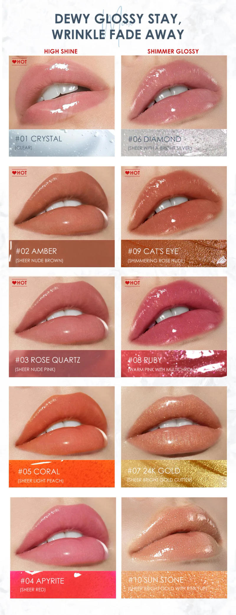 Description Picture 4 of itemFOCALLURE Wholesale16 Colors Lip Makeup Matte Lip Gloss Long Lasting Moisturizing Transparent Liquid Lipstick Lips Tint Cosmetic