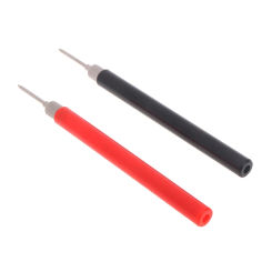 2021 New 2pcs Spring Test Probe Tip Insulated Hook Wire Connector Lead Pin for Multimeter