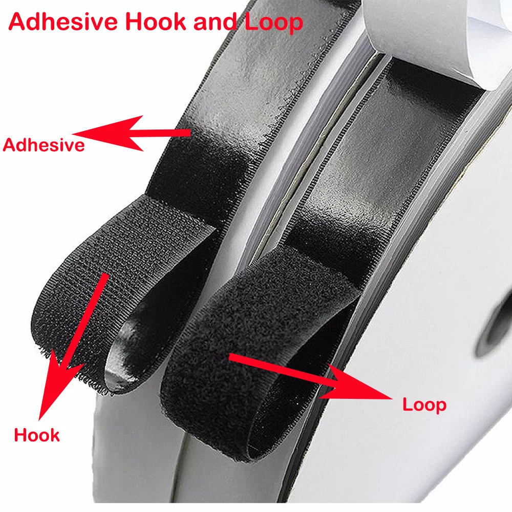 Description Picture 5 of item1Meter Hook and Loop Strips Self Adhesive Fastener Tape Adhesive Nylon Sticky Back Fastener Roll for DIY Home Office 16-110mm