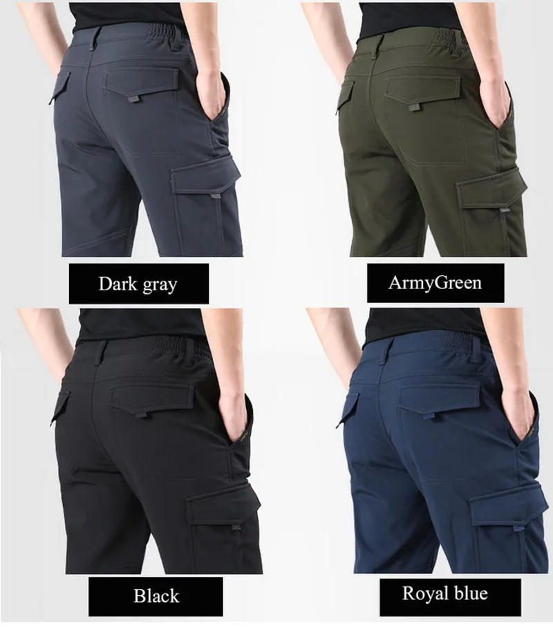 Description Picture 5 of itemNUONEKO Men's Thick Fleece Hiking Pants Winter Men Warm Softshell Trousers Outdoor Sports Trekking Skiing Waterproof Pants PM32