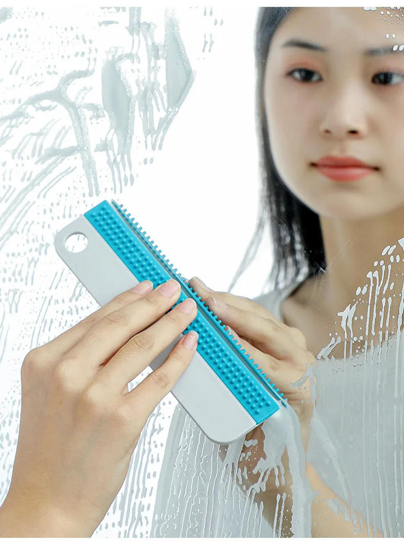 Description Picture 5 of itemSilicone Shower Squeegee Window Glass Wiper Scraper Cleaner Window Cleaning Brush Car Kitchen Bathroom Household Cleaning Tools