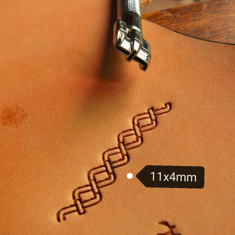 Description Picture 6 of itemLeather carving embossing tool DIY handmade leather printing stamp Decorative pattern Carved steel Border engraving craft tool