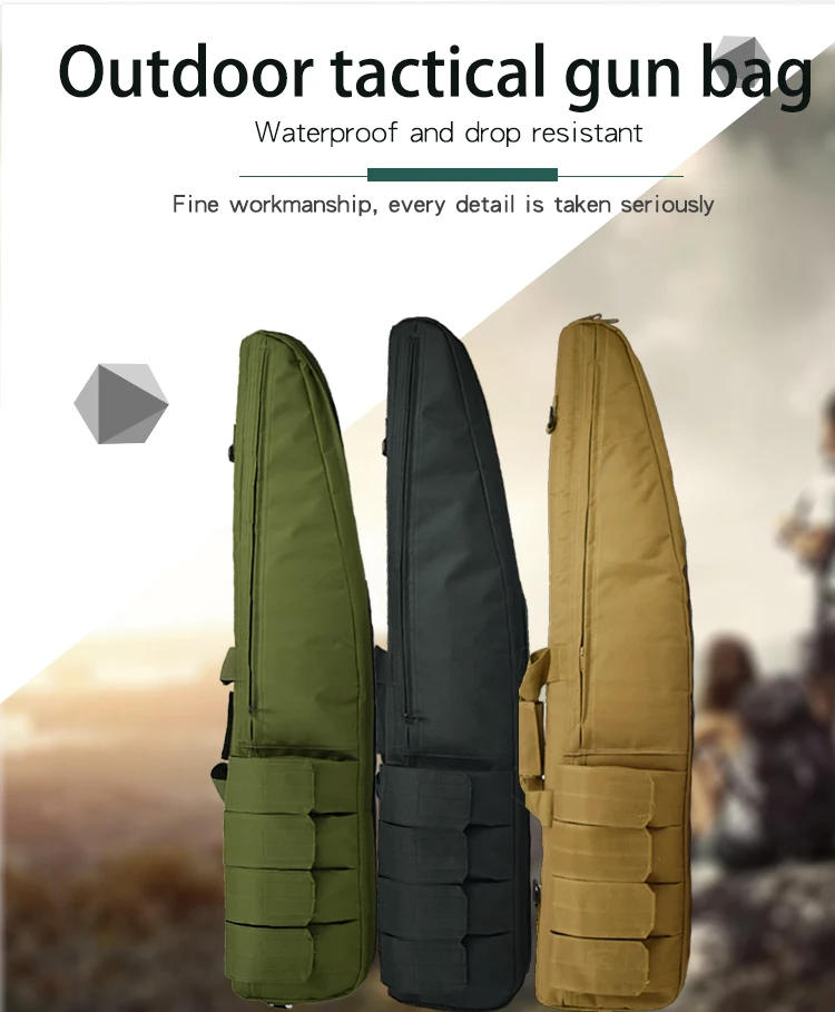 Description Picture 3 of item70cm/98cm/118cm Heavy Duty Rifle Case Gun Carry Shoulder Bag Tactical Gun Bag For Wargame Molle Bag Hunting Accessories