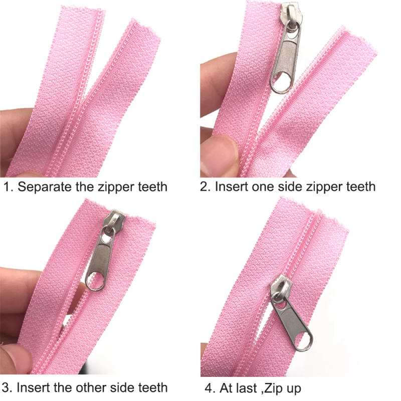 Description Picture 4 of item#3 #5 #8 #10 Zipper Pulls Nylon Zipper Head Sliver Zipper Pull Slider