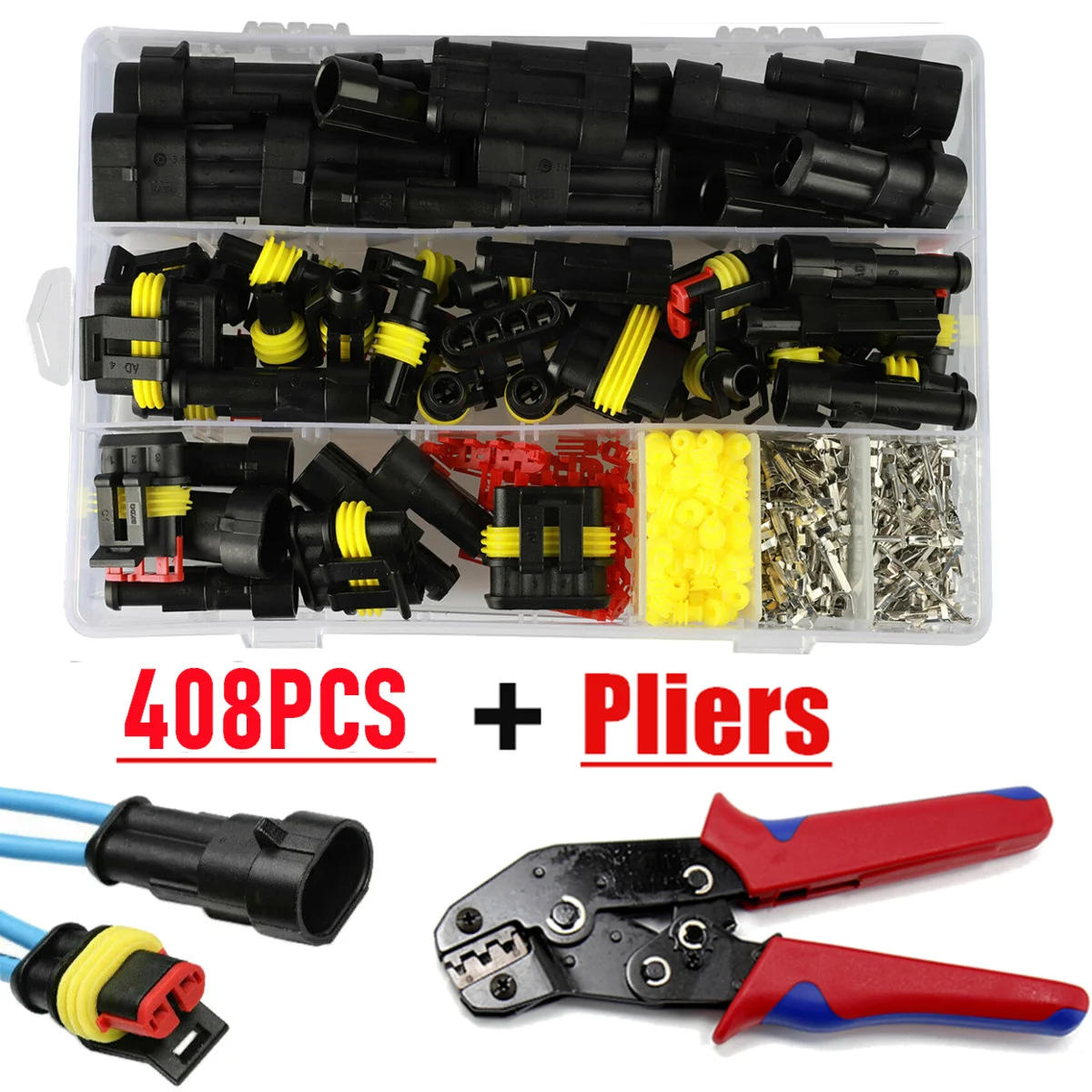 Description Picture 5 of item708/408/382/352/240/296/194/15pcs 1-6Pins HID Waterproof Connectors Car Marine Seal Electrical Wire Connector Plug Truck Harness