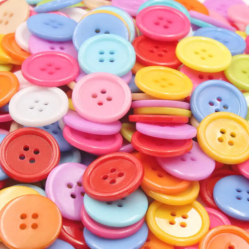 Description Picture 6 of item50-100Pcs Round Resin Sewing Buttons For Clothing Craft Sewing Buttons Scrapbook DIY Stickers Decoration Home Handmade Materials
