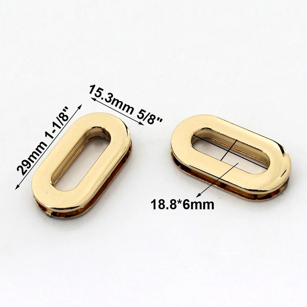 Description Picture 2 of item2pcs Metal Oval Screw Back Eyelets With Washer Grommets Leather Craft Accessory for Bag Garment Shoe Clothes Jeans Decoration