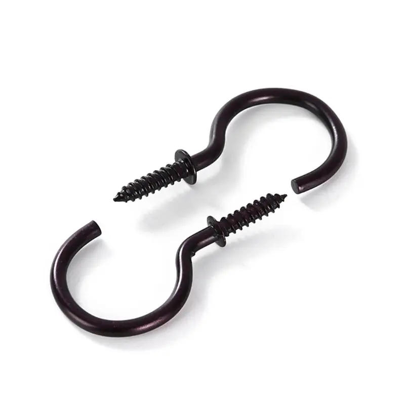 Description Picture 6 of item18PCS Iron Metal Hanging Hooks Durable Easy Installation Hanger Tools for Kitchen Bathroom Towel Mug Holder Accessories