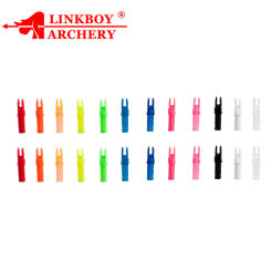 Linkboy 24pc ID6.2mm Internal Arrow Nocks Shaft Archery Hunting for Compound Recurve Longbow Shooting