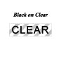black on clear