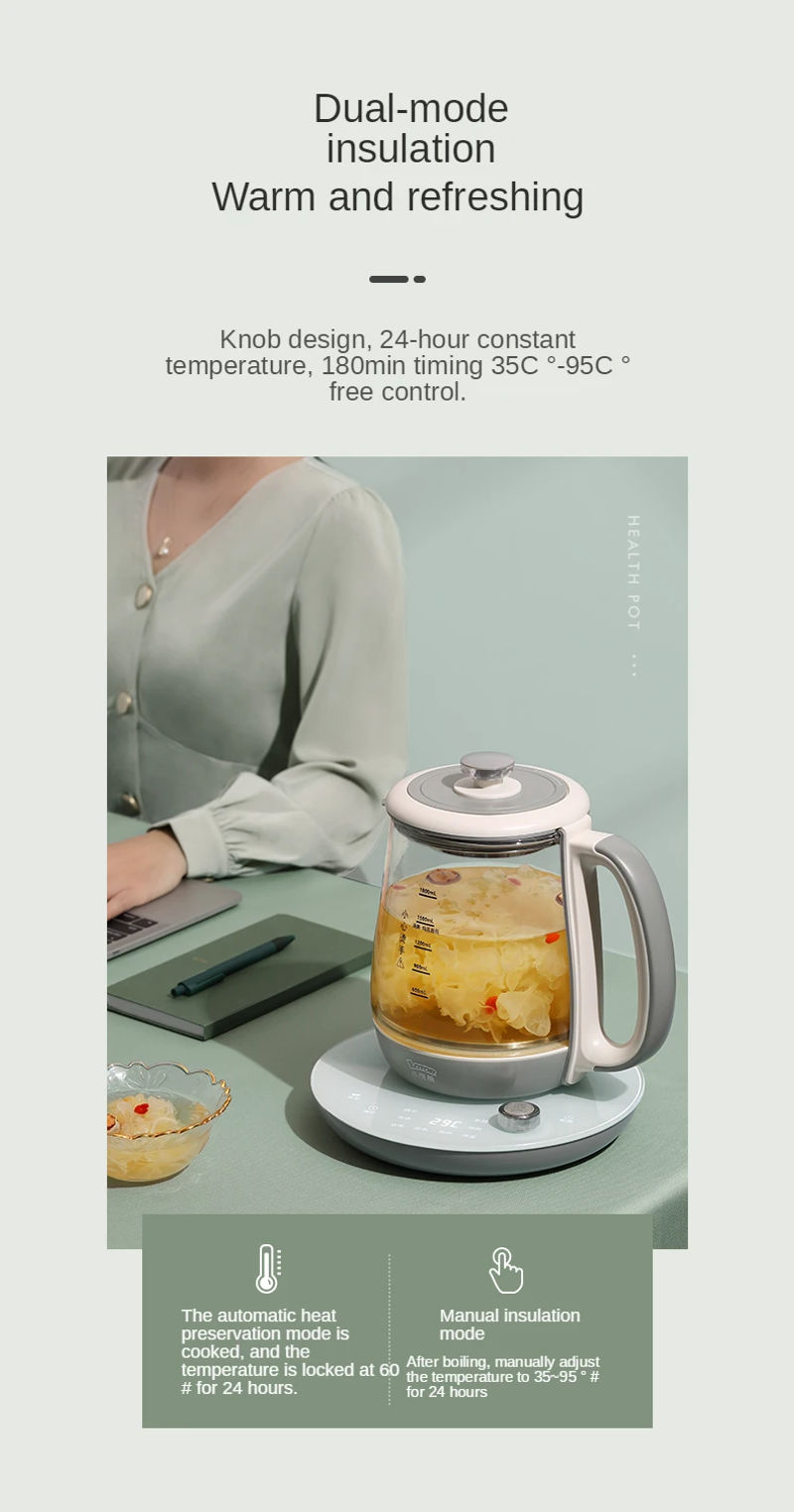 Description Picture 6 of itemHealth Pot Household Multi-Functional Office Small Scented Teapot Mini Automatic Glass Electric Tea Maker