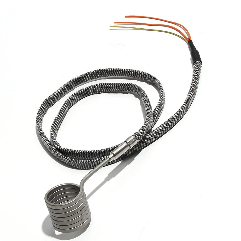 Description Picture 2 of item220V 50mm*40/45/50/55mm Electric Hot Runner Spiral Coil Band Heater with Grounding wire 3x3mm 3.3x3.3mm Cross-section 1100-1600W