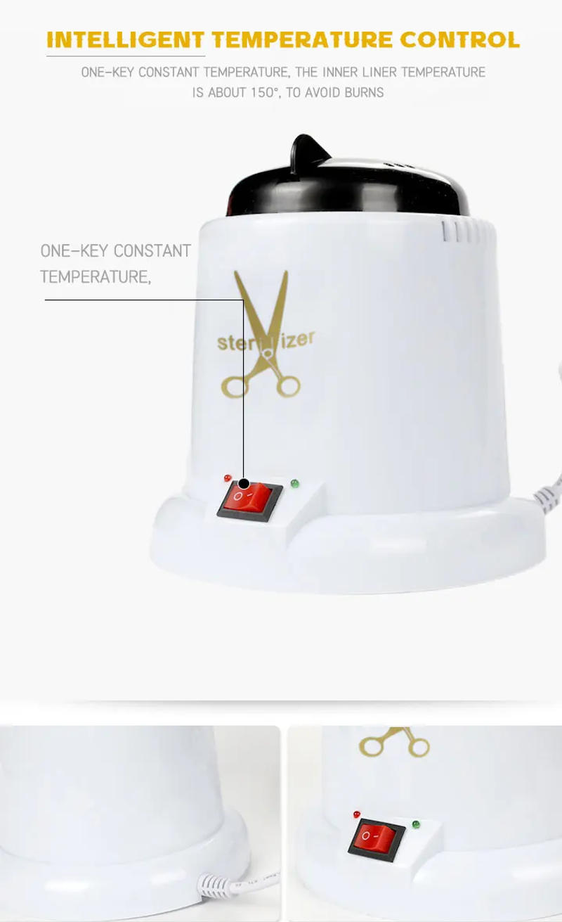 Description Picture 6 of itemHigh Temperature Disinfection Box For Nails Tools Sterilizer With Glass Ball Disinfecting Metal Tools Sterlizer Alcohol Steriliz