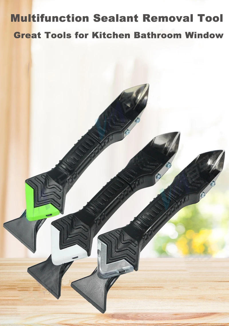 Description Picture 5 of item11pcs/set 3 In 1 Silicone Caulking Tools Sealant Remover Finishing Tool Grout Kit Set Scraper Mould Removal for Kitchen Window