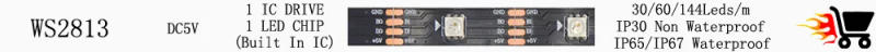 Description Picture 5 of itemDC12V WS2815(WS2812B WS2813 Update) RGB Led Pixel Strip,Individually Addressable White/Black PCB Dual-Signal Led Flexible Light