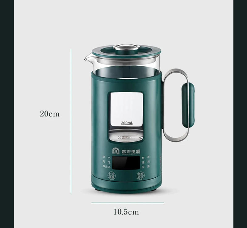 Description Picture 2 of itemPortable household mini health preserving pot glass tea maker hot water cup kettle boiled flower teapot 220v