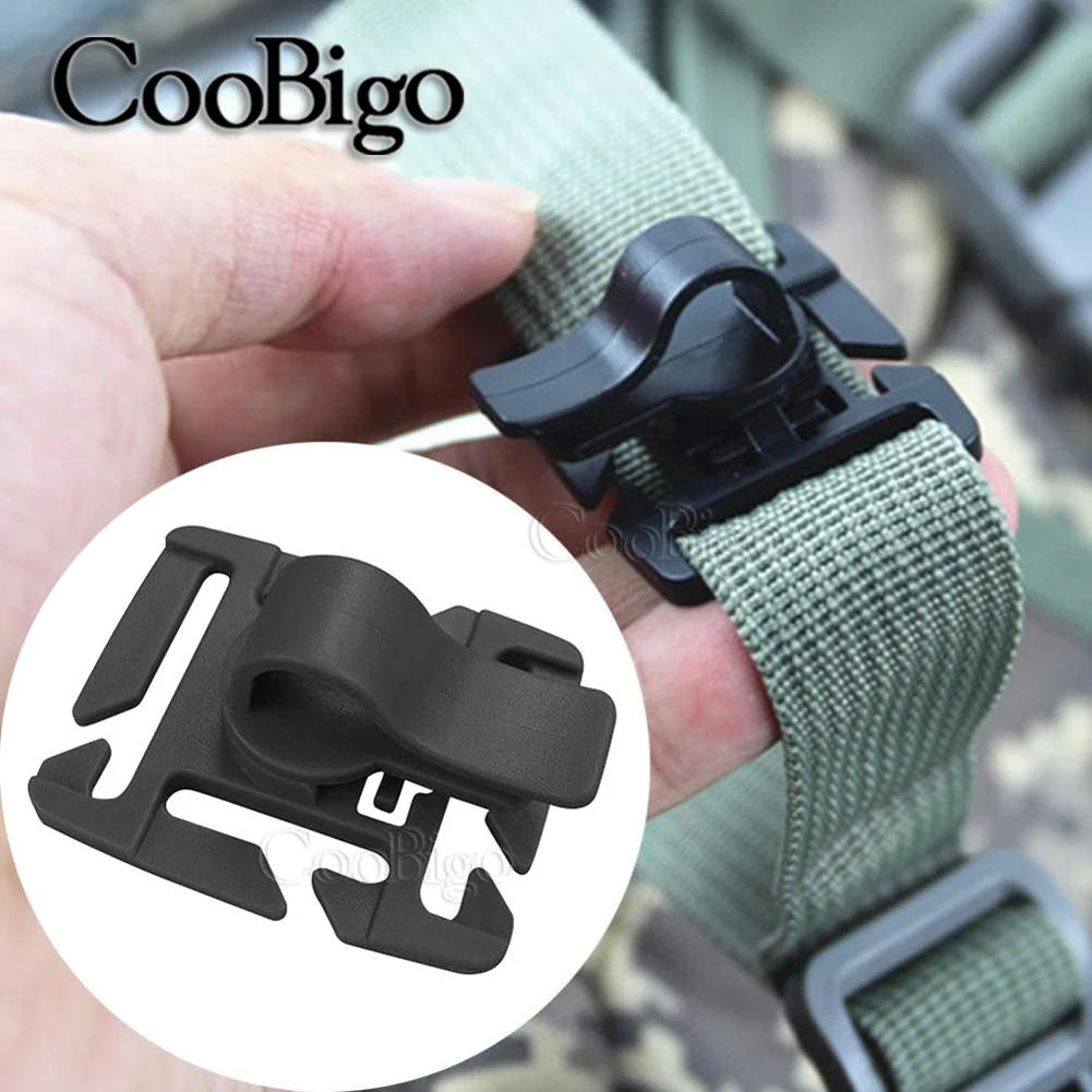 Description Picture 5 of item5pcs Molle Backpack Webbing Tube Clip Holder Buckle Hose Clamp Tactical Swivel Sternum Strap Outdoor Camping Water Pipe Tools