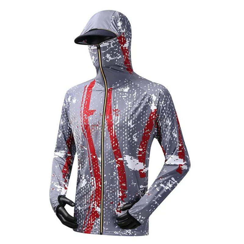 Description Picture 4 of itemProfessional Fishing Hoodie With Mask Anti-UV Sunscreen Sun Protection Clothes Fishing Shirt Breathable Quick Dry Fishing Jersey