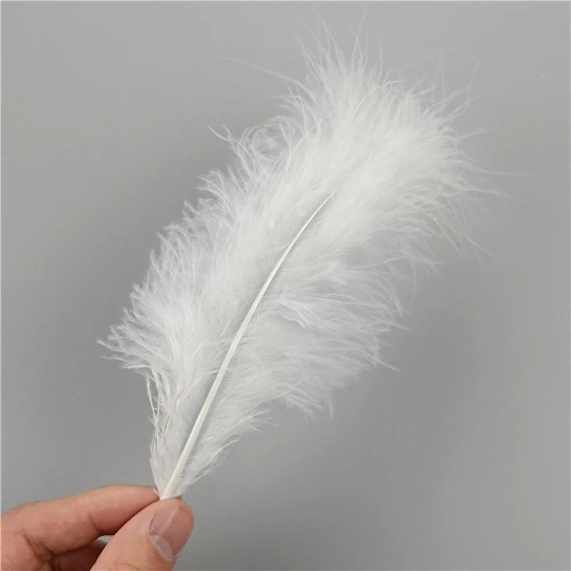 Description Picture 3 of item100Pcs/Lot 10-15cm Natural Turkey Marabou Feathers for Crafts Handicraft Jewelry Creation Accessories Wedding Party Decoration