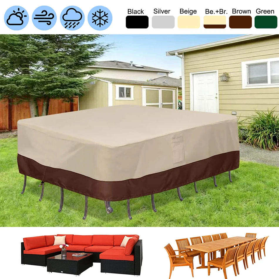 Description Picture 2 of item420D HEAVY DUTY Outdoor Garden Furniture Cover for Sofa Table Chair Patio Waterproof Wind-Proof Anti-UV Against Rain Snow