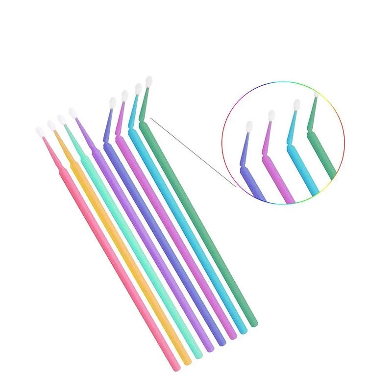 Description Picture 6 of item500pcs/lot Disposable Applicator Micro Brushes for Eyelash Extension Lash Cleaning Brushes Lip Brush Sticks Makeup Tools