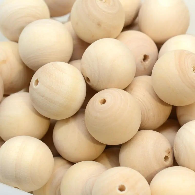 Description Picture 6 of item2-300pcs Natural Wooden Spacer Beads Round Eco-Friendly Loose Wood Bead DIY Crafts supplies Jewelry Making Bracelet Accessories