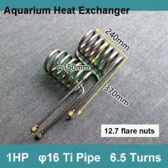 1HP titanium tube evaporator, seafood pond, fishpond, fish tank, refrigeration titanium tube (6.5 circles)