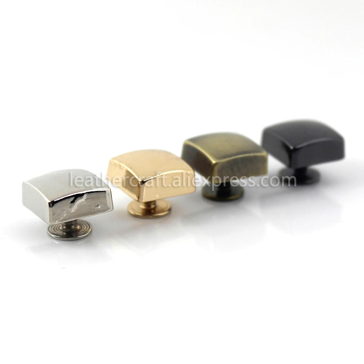 Description Picture 5 of item4pcs Metal Square Shape Screw Back Rivets Studs Nail Stud for Garment Leather Craft Belt Wallet Decoration Parts 12mm