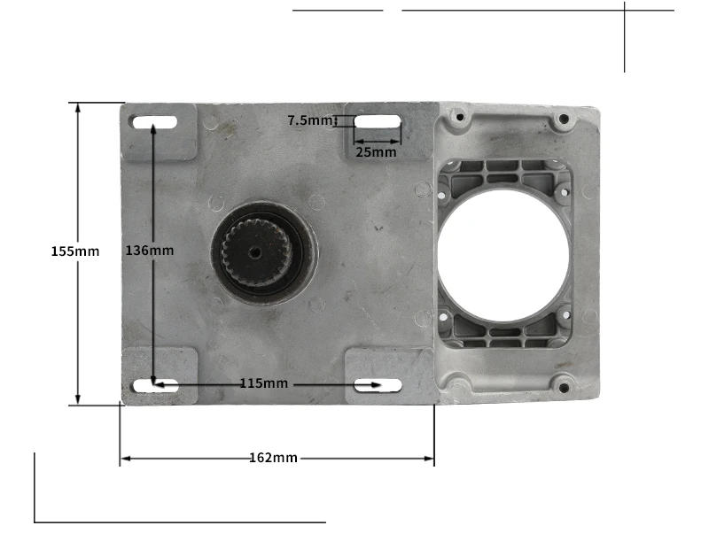 Description Picture 5 of itemHelical Teeth 1.25m Gearbox Integrated M1.25 Gear Box For Nema34 Stepper Motor For Cnc Router