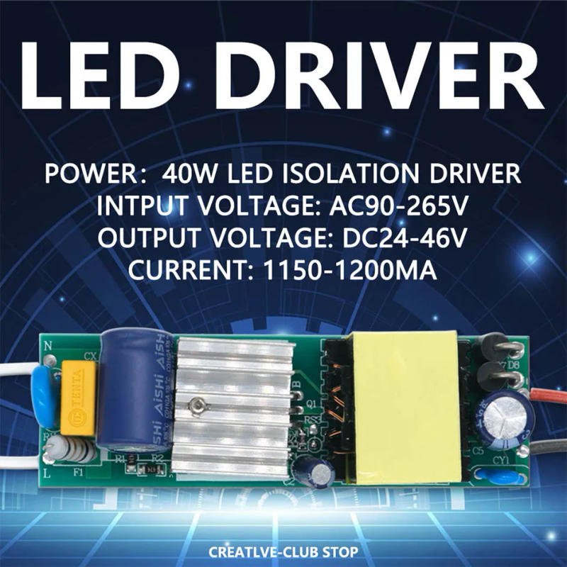 Description Picture 6 of itemLED Driver No Flicker 40W 50W DC24-46V Power Supply Constant Current Control Lighting Transformer Bare board For LED Diode Lamp