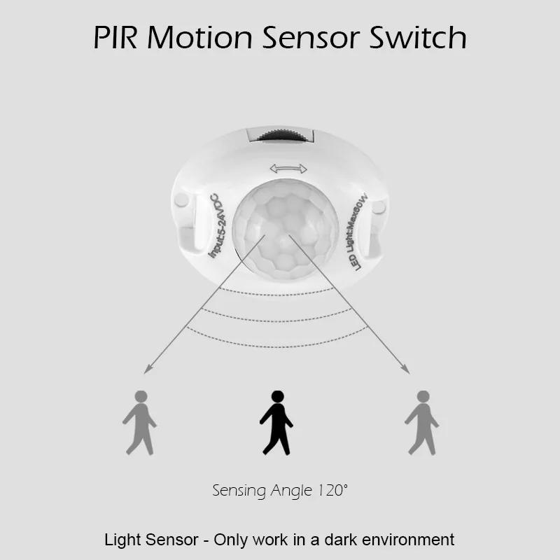 Description Picture 2 of itemDV5-12V 3A PIR Motion Sensor Switch Adjustable Time Smart IR Human Body Sensor Detector ON Off Control for LED Strip Light Home