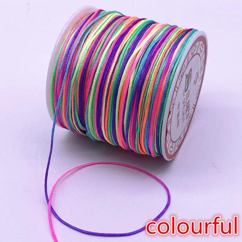 Description Picture 2 of item100 Meters 0.8mm Nylon Cord Thread Chinese Knot Macrame Cord Bracelet Braided String DIY Beading Thread