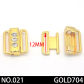 NO021 gold704 12mm