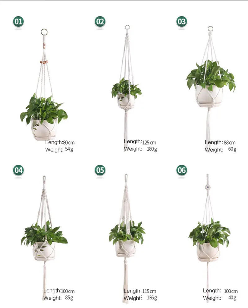 Description Picture 5 of itemHanging basket macrame wall hanging planter hangers air plant home decoration handcrafted  plant  hangers