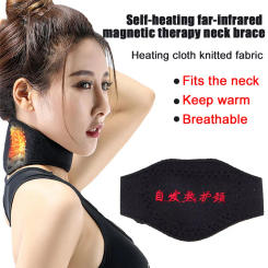 1piece Self-heating Tourmaline Neck Magnetic Therapy Support Tourmaline Belt Wrap Brace Pain Relief Neck Massager Products