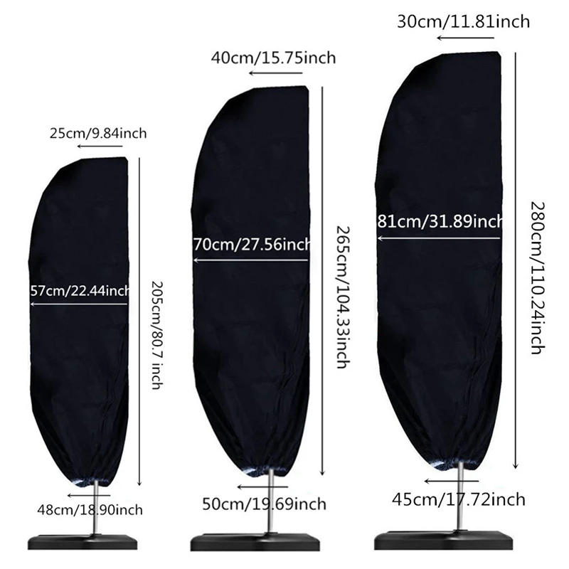 Description Picture 2 of itemOutdoor sunshade umbrella cover Garden weatherproof patio cantilever sunshade rain cover accessories 6 sizes