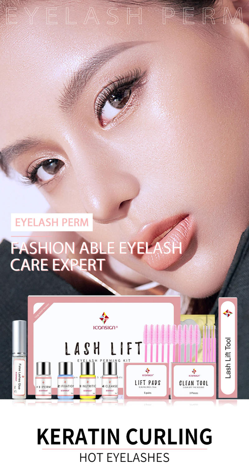 Description Picture 3 of itemICONSIGN Upgrade Version Lash Lift Kit Lifting Eyelashes Lasting 6-8 Weeks Lash Perm Eyelash Enhancer Calia Makeup Tools