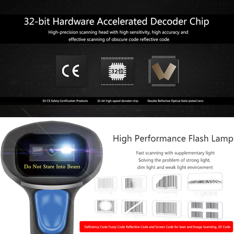 Description Picture 6 of itemL8BL Bluetooth 2D Barcode Reader And S8 QR PDF417 2.4G Wireless Wired Handheld Barcode Scanner USB Support Mobile Phone iPad