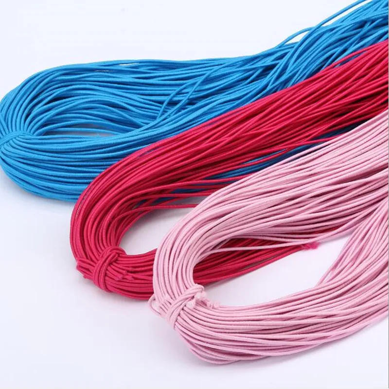 Description Picture 3 of item1mm Colorful High-Elastic Round Elastic Band Round Elastic Rope Rubber Band Elastic Line DIY Sewing Jewelry Accessories 9yards