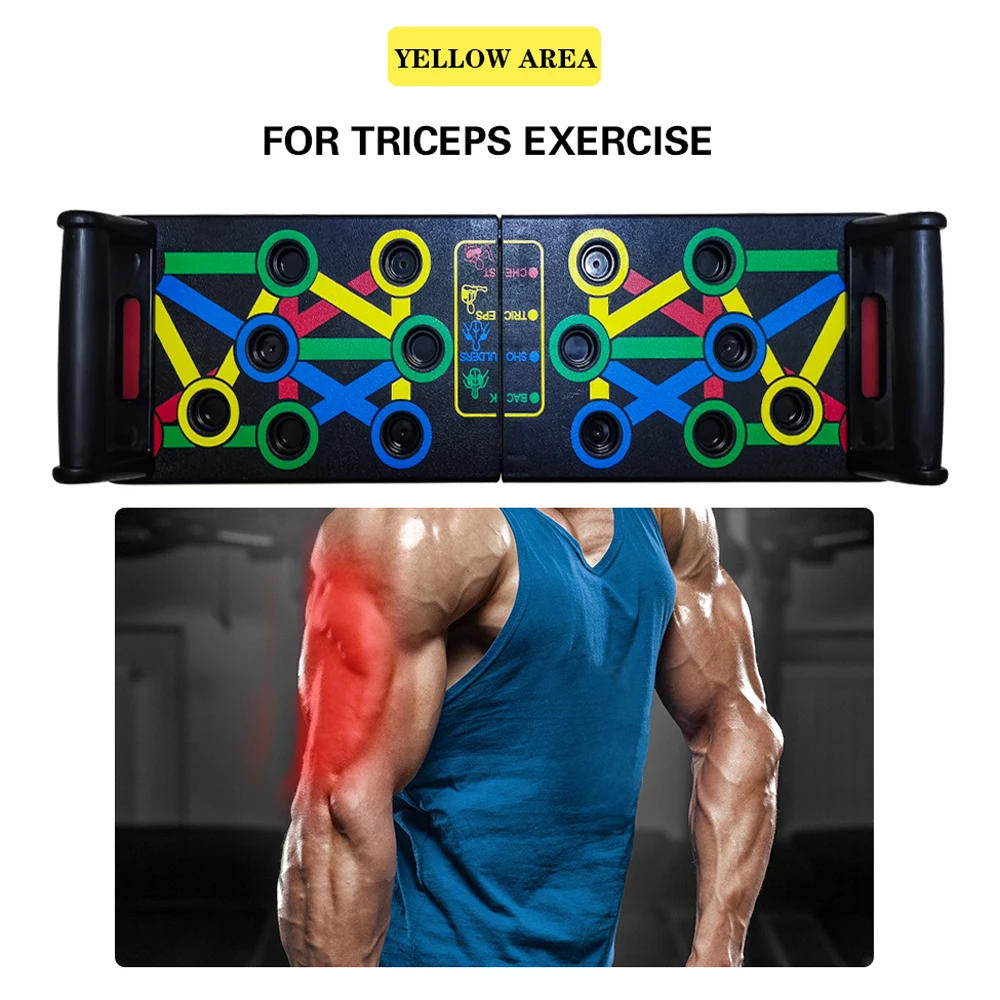 Description Picture 6 of item14 in 1 Push-Up Rack Board Training Sport Workout Fitness Gym Equipment Push Up Stand for ABS Abdominal Muscle Building Exercise
