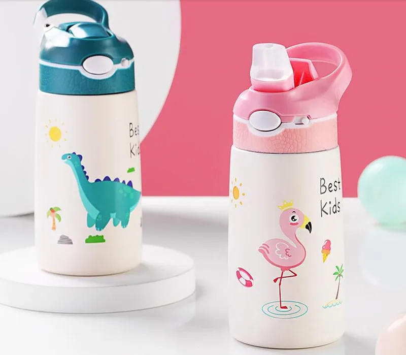 Description Picture 3 of item400ML Children Thermos Water Bottle Kids Thermos Mug Baby Duck Billed Straw 316 Stainless Steel Vacuum Flasks Tumbler Thermo Cup
