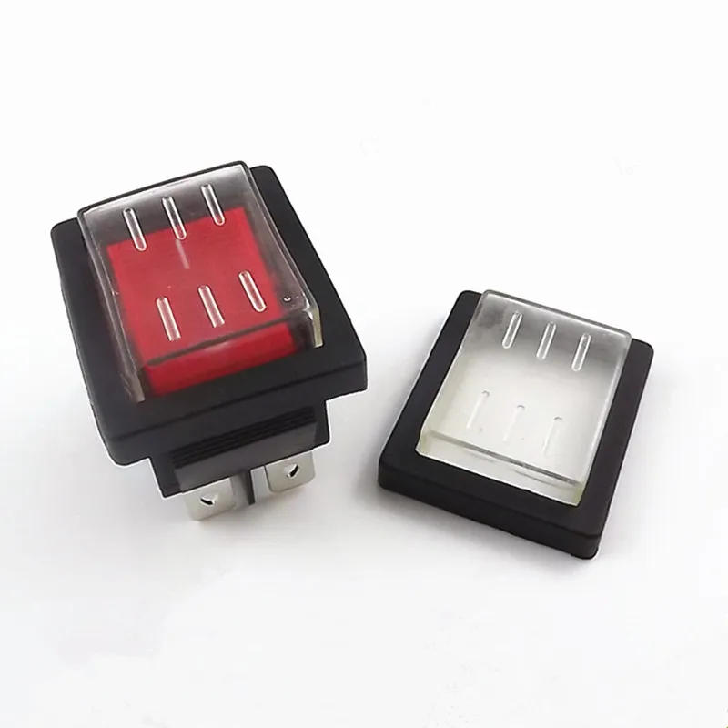 Description Picture 2 of itemKCD4 1PCS Rocker Switch Power Switch+ transparent waterproof soft sealing cap  ON-OFF  4 Pin 16A 250VAC/ 20A 125VAC