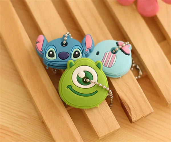 Description Picture 6 of item1Pcs Cute Anime Keychain Silicone Cat Dog Protective Key Case Cover for Key Control Dust Cap Holder Gift Women Key Chain