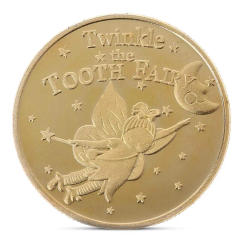 Non-currency Coin Tooth Fairy Gold Plated Elf Pattern Physical Commemorative Coin Creative Gifts Decoration Crafts for Kids
