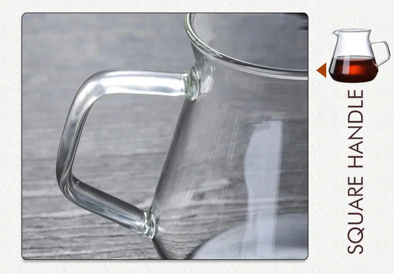 Description Picture 5 of item400ml 600ml Coffee Server Pour Over Glass Range Dripper 01 02  Heat Resistant Coffee Kettle Brewer Drip Coffee Share Pot