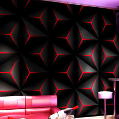 Ktv Wallpaper Hall Flash Wallcloth 3D Stereo Plane Geometric Patterns Theme Box Background Pape Mural Wallpaper 3d