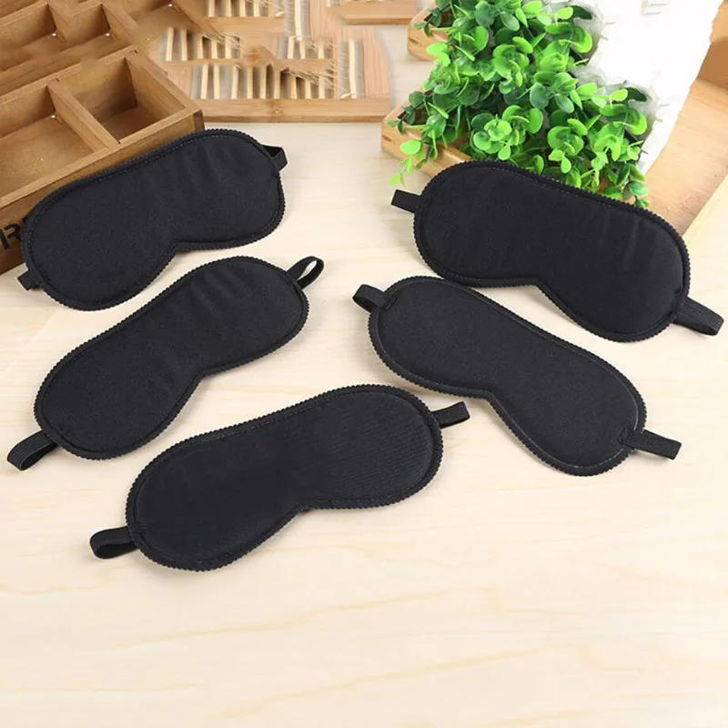Description Picture 2 of itemClassical pure black Sleep Eye Mask Portable Travel Eye Shade Eyes cover Sleep & Snoring Health Care MR145